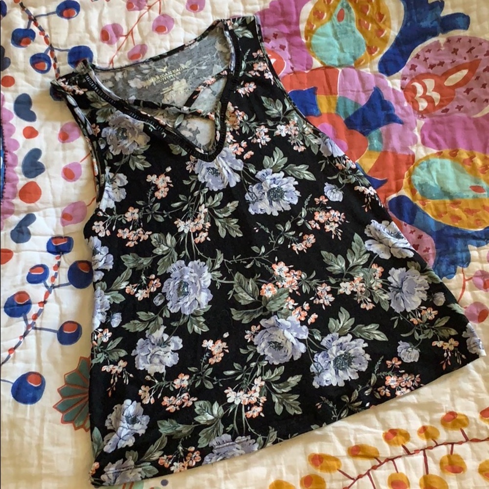 American Eagle Floral Tank Top (xsmall)